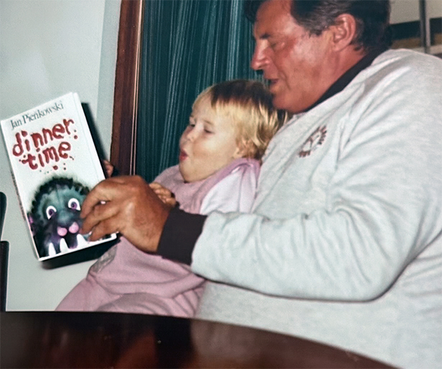 Image: A grandfather and granddaughter doing some reading together. Image: A grandfather and granddaughter doing some reading together.