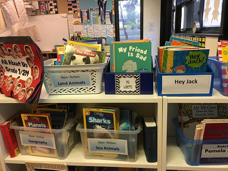 High quality literature and students’ favourites being easily accessible for daily reading in the library and classrooms.